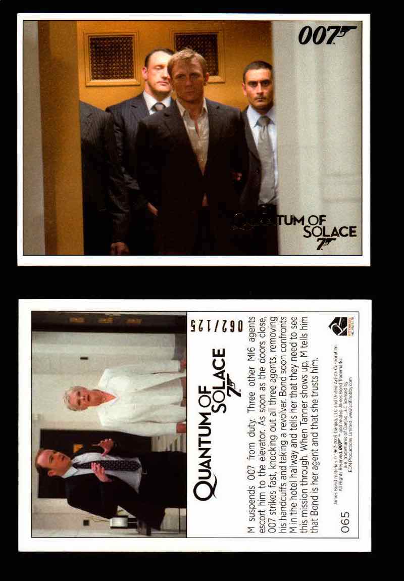 James Bond Archives Quantum of Solace Gold Parallel You Pick Single Cards #1-90 #65  - TvMovieCards.com