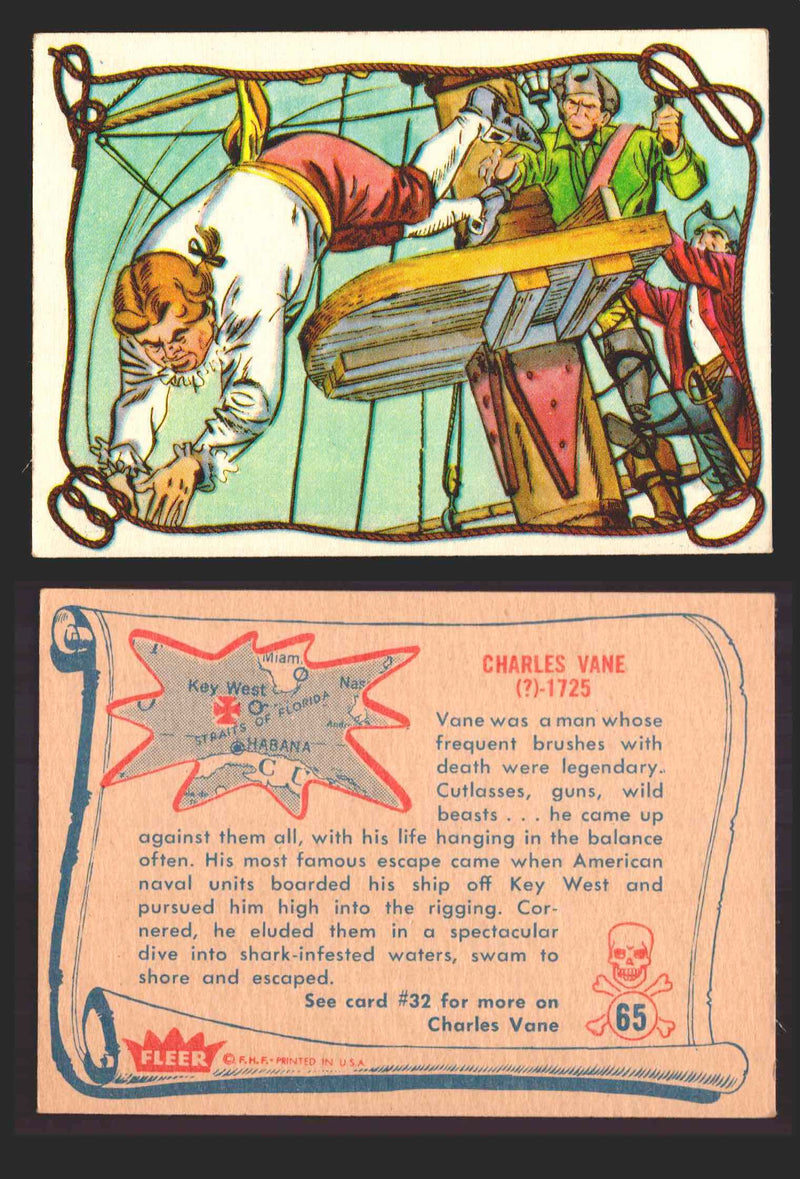 1961 Pirates Bold Vintage Trading Cards You Pick Singles #1-#66 Fleer 65   Charles Vane  - TvMovieCards.com