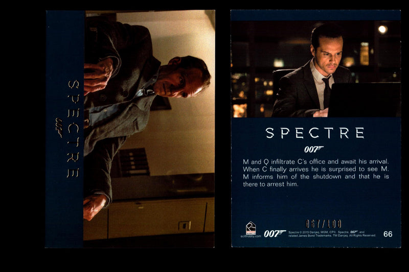 James Bond Archives 2016 Spectre Gold Parallel Card You Pick Singles #1-#76 #66  - TvMovieCards.com
