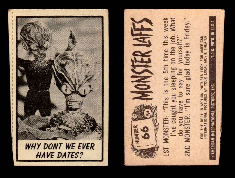 1966 Monster Laffs Midgee Vintage Trading Card You Pick Singles #1-108 Horror #66  - TvMovieCards.com