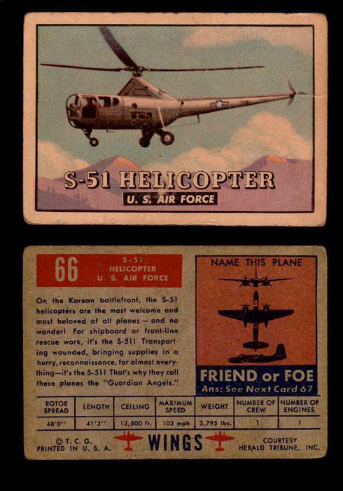 1952 Wings Topps TCG Vintage Trading Cards You Pick Singles #1-100 #66  - TvMovieCards.com