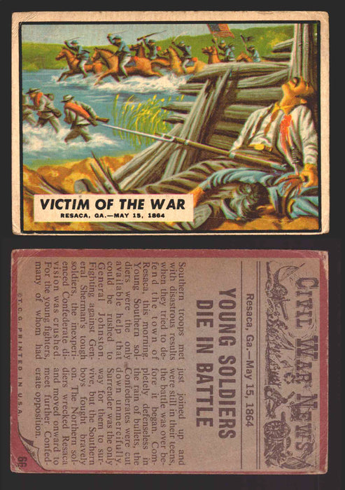 1962 Civil War News Topps TCG Trading Card You Pick Single Cards #1 - 88 66   Victim of the War  - TvMovieCards.com