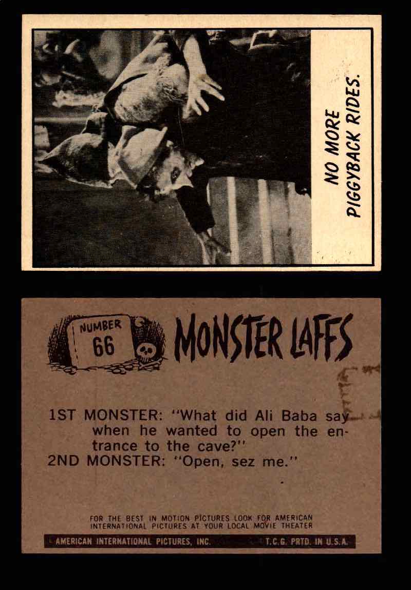 Monster Laffs 1966 Topps Vintage Trading Card You Pick Singles #1-66 #66  - TvMovieCards.com
