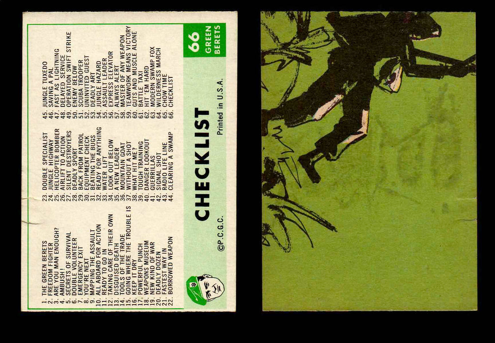 1966 Green Berets PCGC Vintage Gum Trading Card You Pick Singles #1-66 #66 (Has indentation)  - TvMovieCards.com