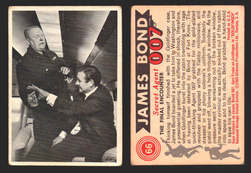 1965 James Bond 007 Glidrose Vintage Trading Cards You Pick Singles #1-66 66   The Final Encounter  - TvMovieCards.com