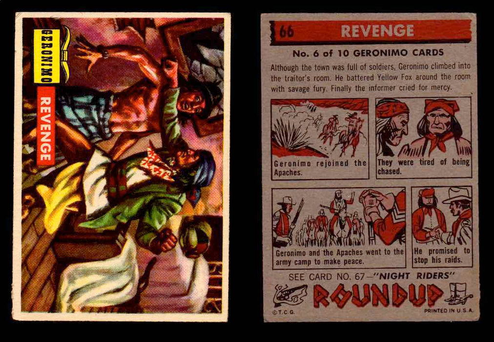 1956 Western Roundup Topps Vintage Trading Cards You Pick Singles #1-80 #66  - TvMovieCards.com