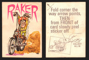 1972 Silly Cycles Donruss Vintage Trading Cards #1-66 You Pick Singles #66 Raker  - TvMovieCards.com