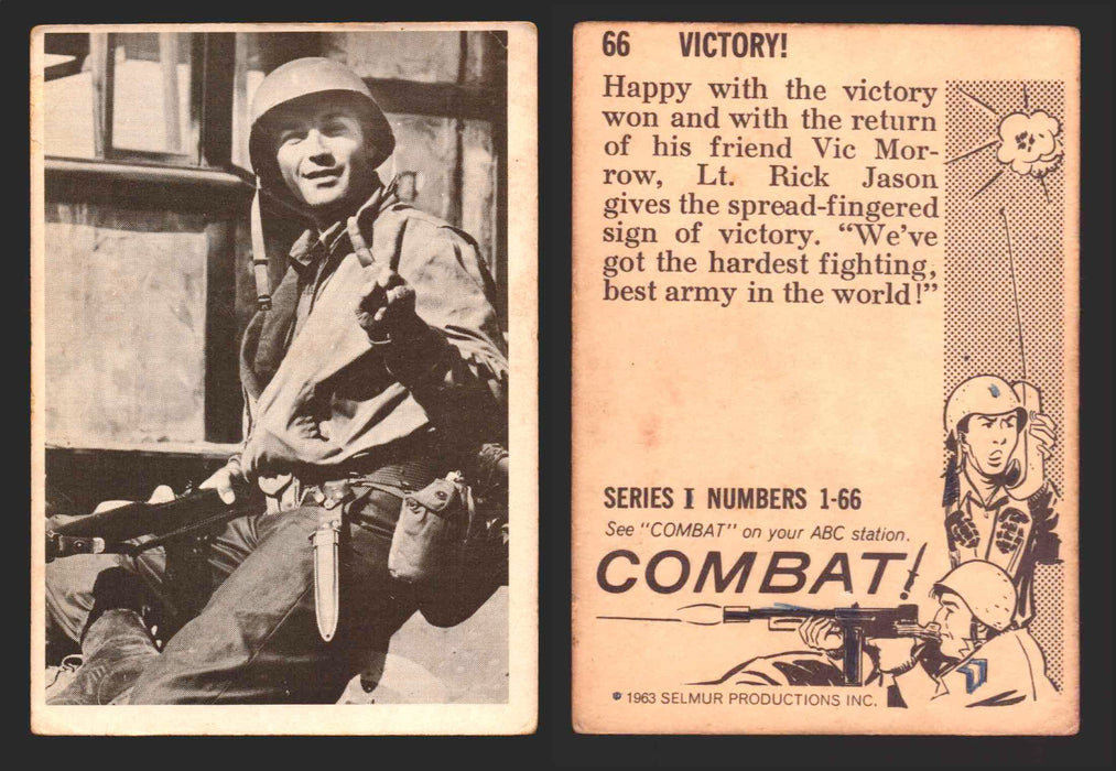 1963 Combat Series I Donruss Selmur Vintage Card You Pick Singles #1-66 66   Victory!  - TvMovieCards.com