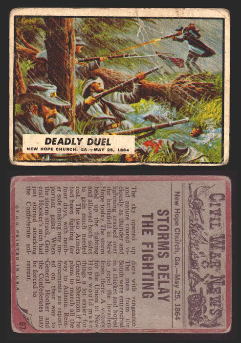 1962 Civil War News Topps TCG Trading Card You Pick Single Cards #1 - 88 67   Deadly Duel  - TvMovieCards.com