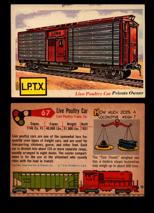 Rails And Sails 1955 Topps Vintage Card You Pick Singles #1-190 #67 Live Poultry Car  - TvMovieCards.com