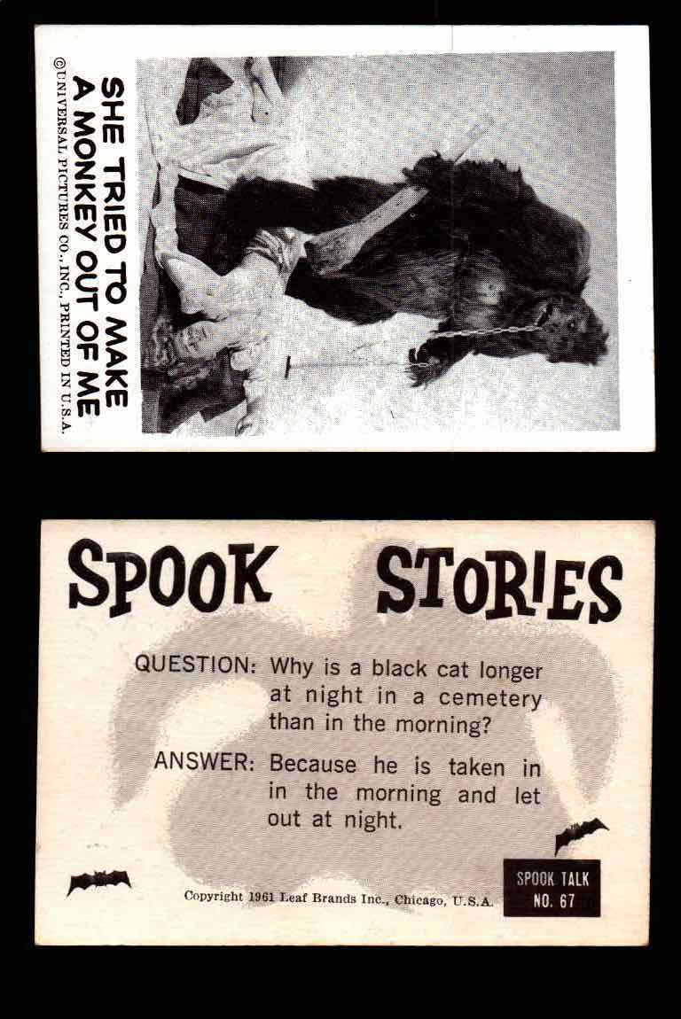 1961 Spook Stories Series 1 Leaf Vintage Trading Cards You Pick Singles #1-#72 #67  - TvMovieCards.com