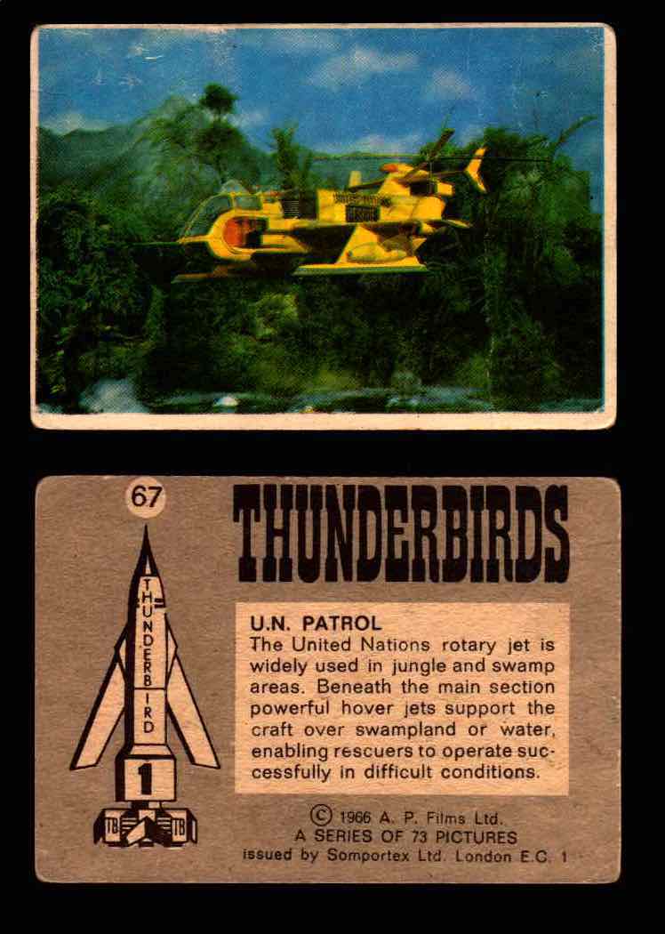 Thunderbirds Vintage Trading Card Singles #1-72 Somportex 1966 #67  - TvMovieCards.com