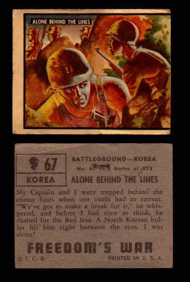 1950 Freedom's War Korea Topps Vintage Trading Cards You Pick Singles #1-100 #67  - TvMovieCards.com
