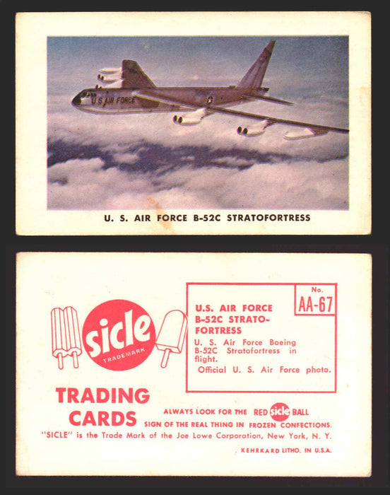 1959 Sicle Airplanes Joe Lowe Corp Vintage Trading Card You Pick Singles #1-#76 AA-67	U. S. Air Force B-52C Stratofortress  - TvMovieCards.com