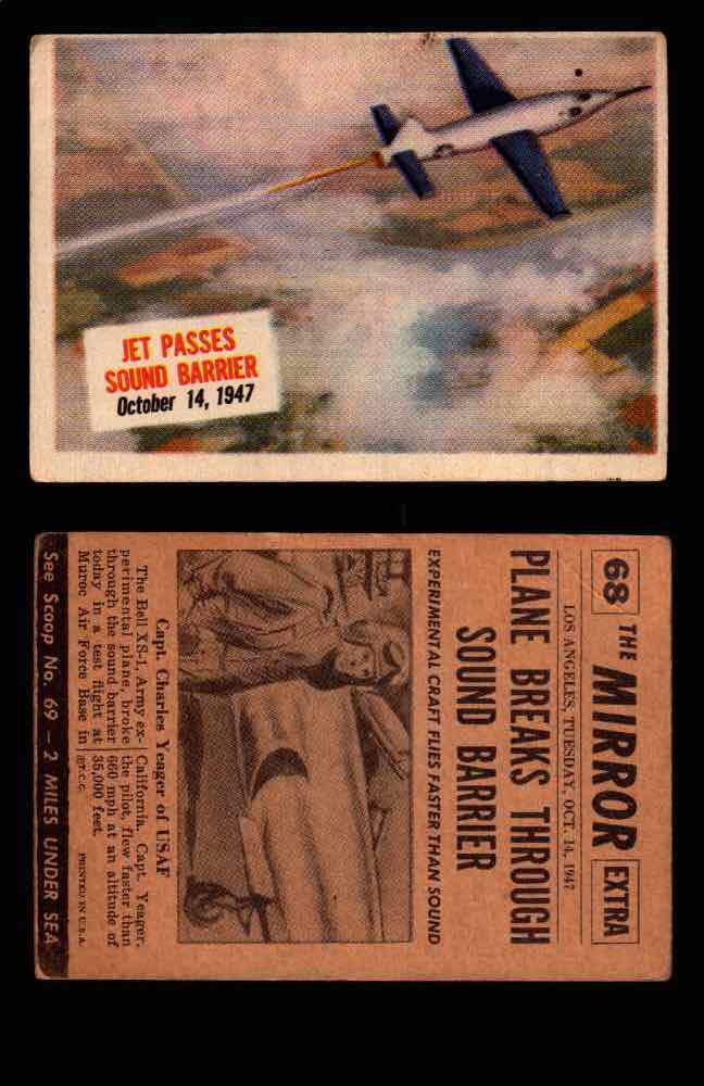 1954 Scoop Newspaper Series 1 Topps Vintage Trading Cards You Pick Singles #1-78 68   Jet Passes Sound Barrier  - TvMovieCards.com