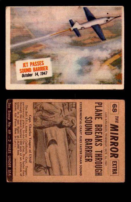 1954 Scoop Newspaper Series 1 Topps Vintage Trading Cards You Pick Singles #1-78 68   Jet Passes Sound Barrier  - TvMovieCards.com