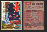 1956 Flags of the World Vintage Trading Cards You Pick Singles #1-#80 Topps 68	New Zealand  - TvMovieCards.com