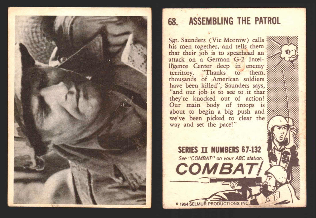 1964 Combat Series II Donruss Selmur Vintage Card You Pick Singles #67-132 68   Assembling the Patrol  - TvMovieCards.com