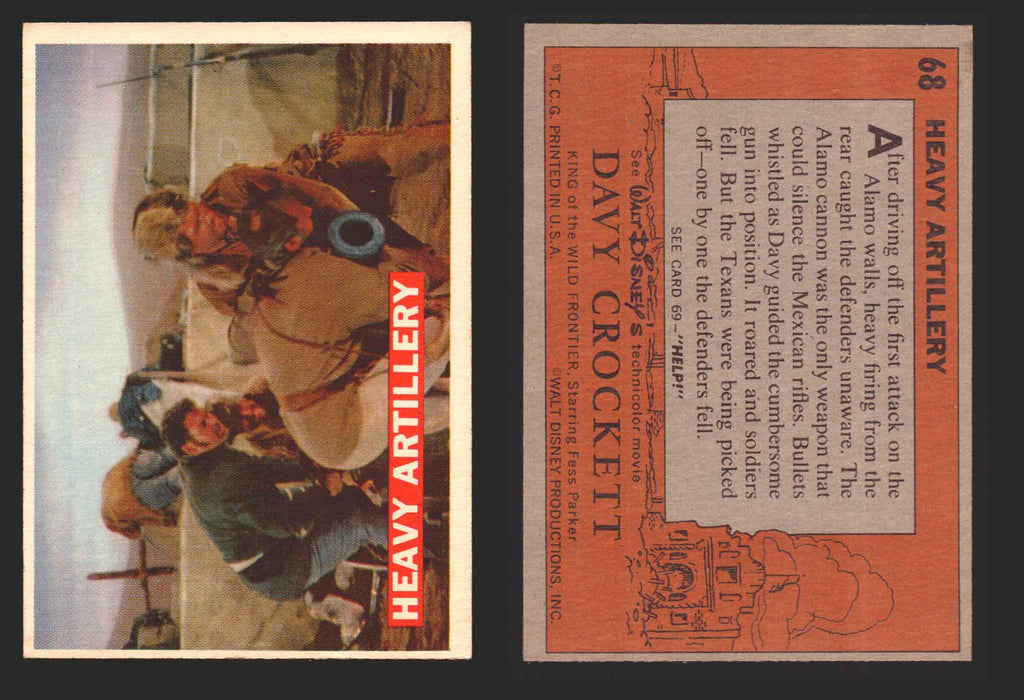 Davy Crockett Series 1 1956 Walt Disney Topps Vintage Trading Cards You Pick Sin 68   Heavy Artillery  - TvMovieCards.com