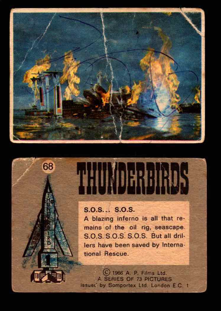 Thunderbirds Vintage Trading Card Singles #1-72 Somportex 1966 #68  - TvMovieCards.com