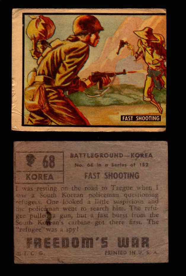 1950 Freedom's War Korea Topps Vintage Trading Cards You Pick Singles #1-100 #68  - TvMovieCards.com