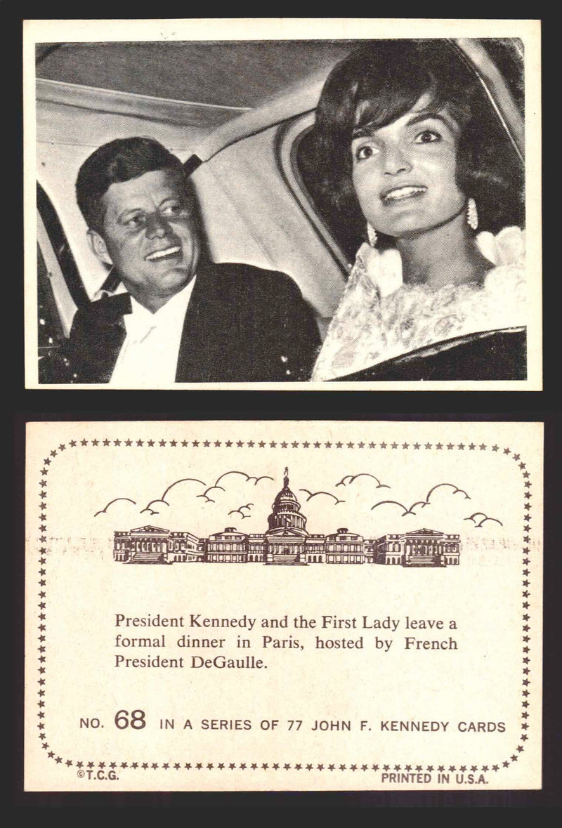1964 The Story of John F. Kennedy JFK Topps Trading Card You Pick Singles #1-77 #68  - TvMovieCards.com