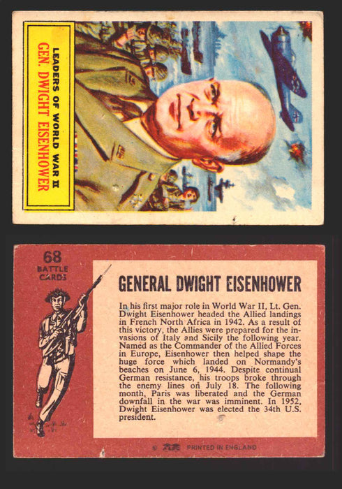 1965 Battle World War II A&BC Vintage Trading Card You Pick Singles #1-#73 68 General Dwight Eisenhower  - TvMovieCards.com