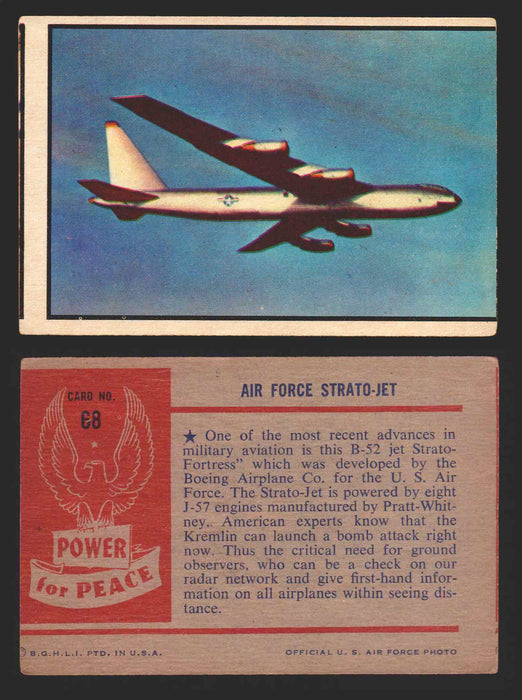 1954 Power For Peace Vintage Trading Cards You Pick Singles #1-96 68   Air Force Strato-jet  - TvMovieCards.com