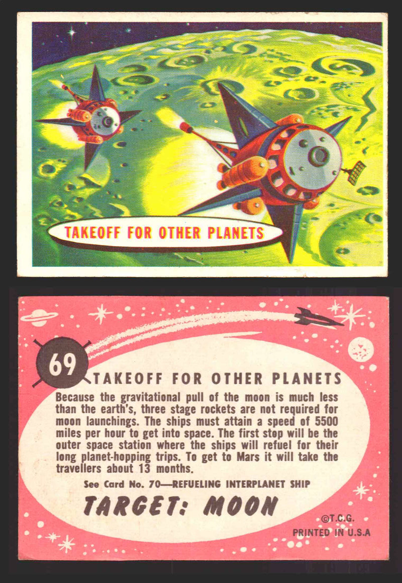 Space Cards Target Moon Cards Topps Trading Cards #1-88 You Pick Singles 69   Takeoff for Other Planets  - TvMovieCards.com