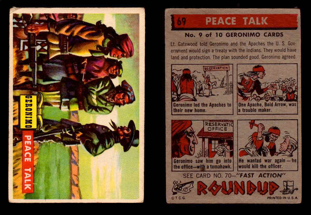 1956 Western Roundup Topps Vintage Trading Cards You Pick Singles #1-80 #69  - TvMovieCards.com