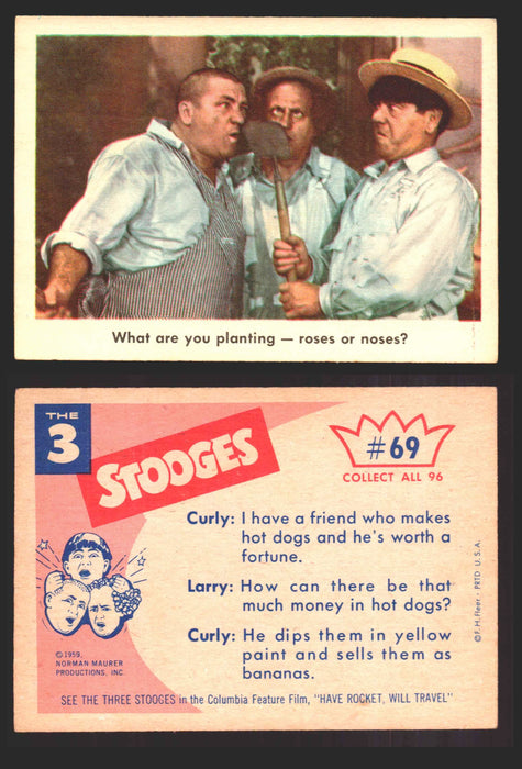 1959 Three 3 Stooges Fleer Vintage Trading Cards You Pick Singles #1-96 #69  - TvMovieCards.com
