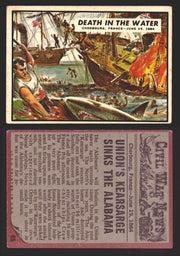 1962 Civil War News Topps TCG Trading Card You Pick Single Cards #1 - 88 69   Death in the Water  - TvMovieCards.com