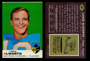 1969 Topps Football Trading Card You Pick Singles #1-#263 G/VG/EX #	69	Lance Alworth (HOF)  - TvMovieCards.com