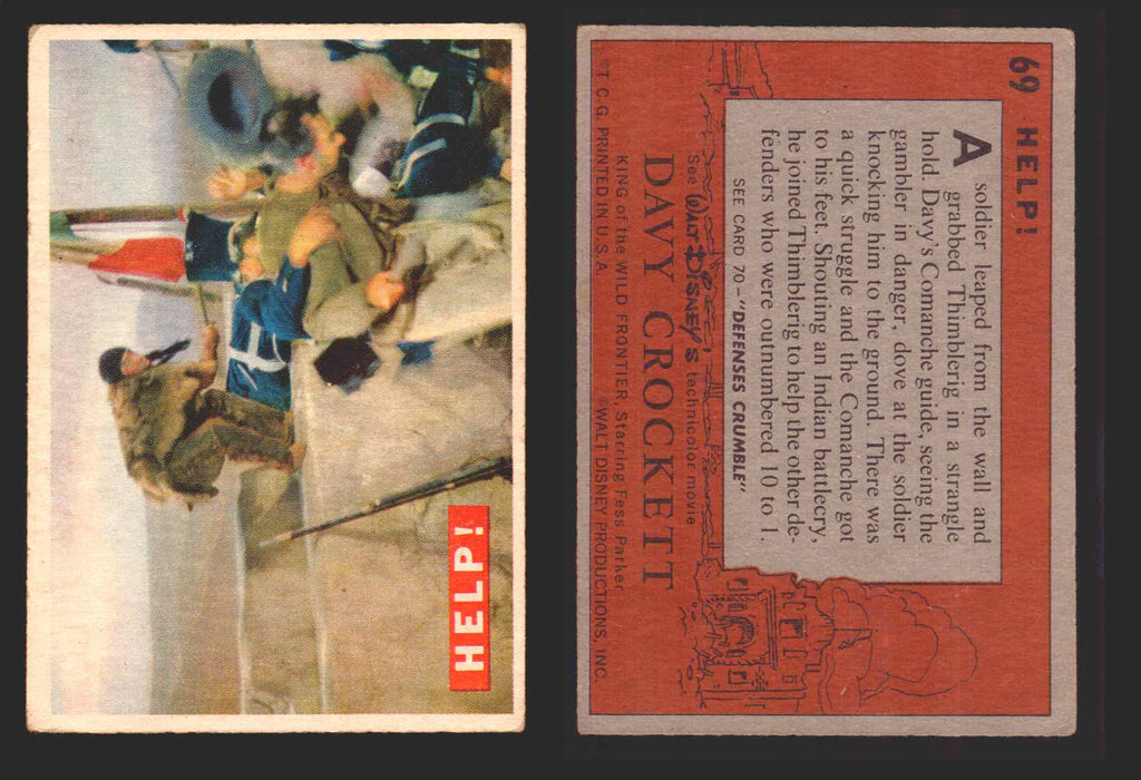 Davy Crockett Series 1 1956 Walt Disney Topps Vintage Trading Cards You Pick Sin 69   Help!  - TvMovieCards.com