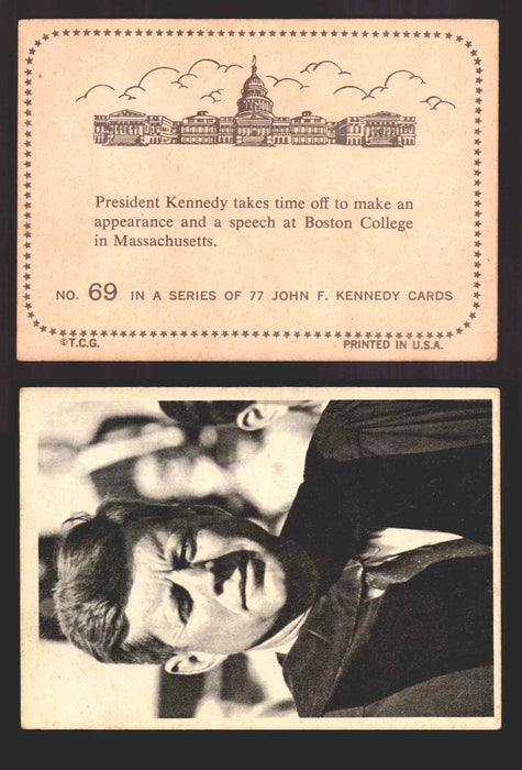 1964 The Story of John F. Kennedy JFK Topps Trading Card You Pick Singles #1-77 #69  - TvMovieCards.com
