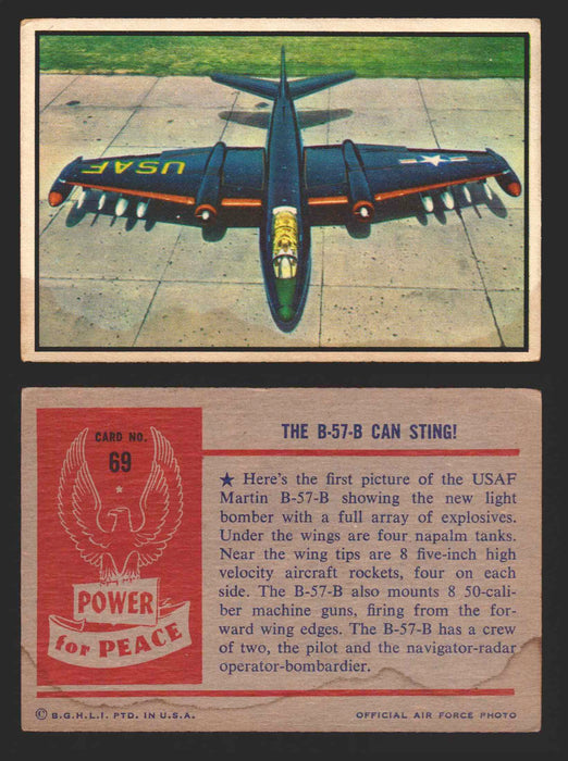 1954 Power For Peace Vintage Trading Cards You Pick Singles #1-96 69   The B-57B Can Sting!  - TvMovieCards.com