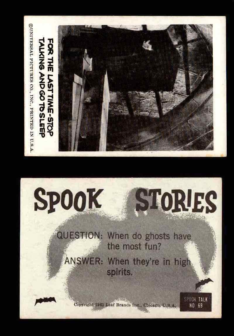 1961 Spook Stories Series 1 Leaf Vintage Trading Cards You Pick Singles #1-#72 #69  - TvMovieCards.com