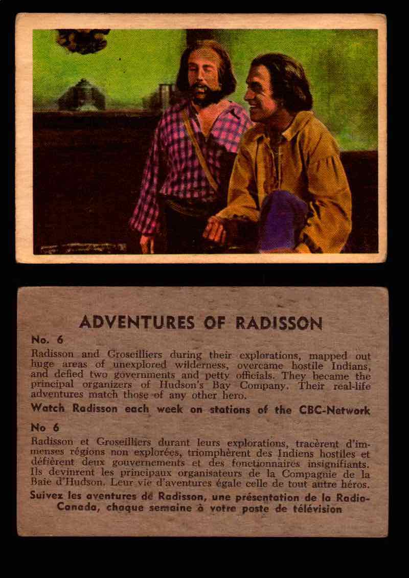1957 Adventures of Radisson (Tomahawk) TV Vintage Card You Pick Singles #1-50 #6  - TvMovieCards.com