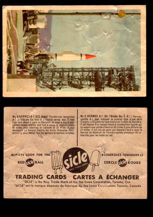 1959 Sicle Aircraft & Missile Canadian Vintage Trading Card U Pick Singles #1-25 #6 Hermes A-1  - TvMovieCards.com