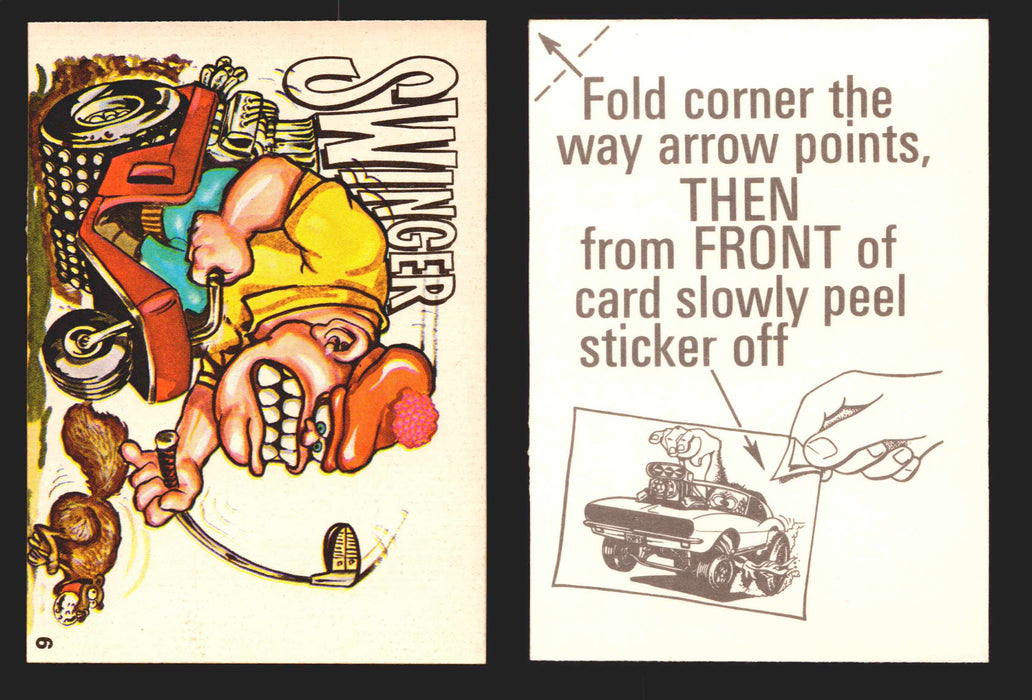Fabulous Odd Rods Vintage Sticker Cards 1973 #1-#66 You Pick Singles # 6   Swinger  - TvMovieCards.com