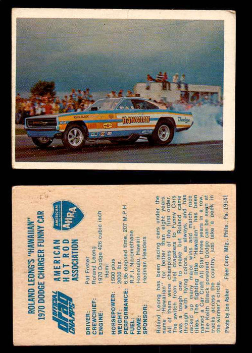 AHRA Official Drag Champs 1971 Fleer Vintage Trading Cards You Pick Singles 6   Roland Leong's "Hawaiian"                        1970 Dodge Charger Funny Car  - TvMovieCards.com