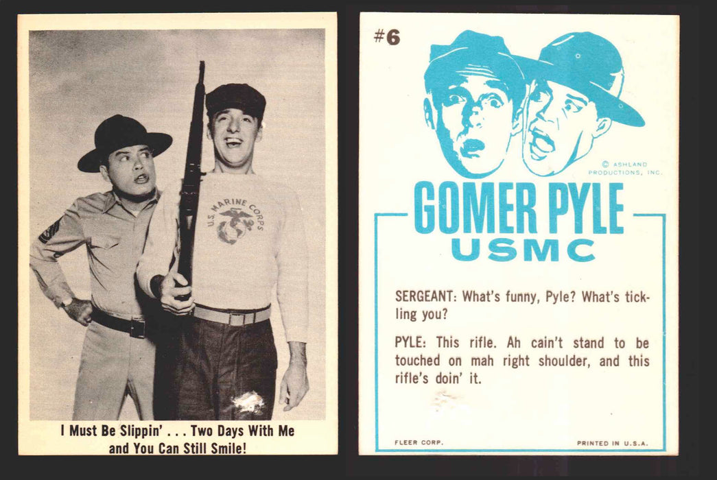 1965 Gomer Pyle Vintage Trading Cards You Pick Singles #1-66 Fleer 6   I must be slippin'... two days with me and you can  - TvMovieCards.com