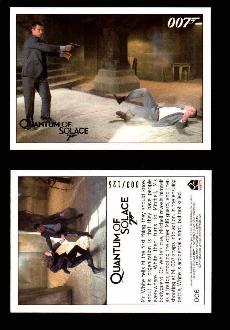 James Bond Archives Quantum of Solace Gold Parallel You Pick Single Cards #1-90 #6  - TvMovieCards.com