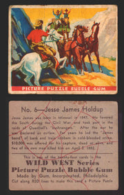 Wild West Series Vintage Trading Card You Pick Singles #1-#49 Gum Inc. 1933 6   Jesse James Holdup  - TvMovieCards.com