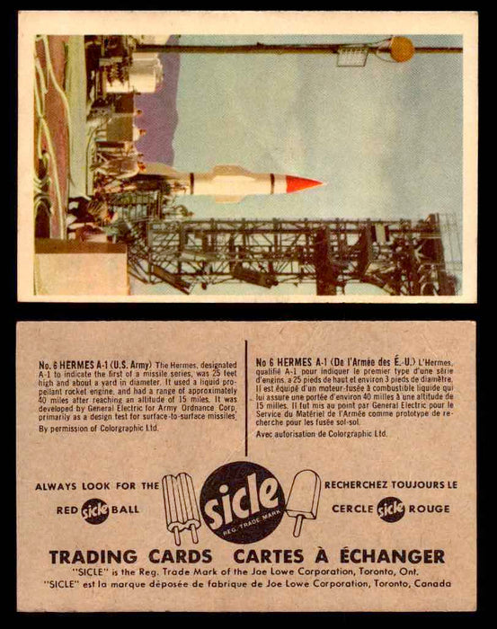 1959 Airplanes Sicle Popsicle Joe Lowe Corp Vintage Trading Card You Pick Single #6  - TvMovieCards.com