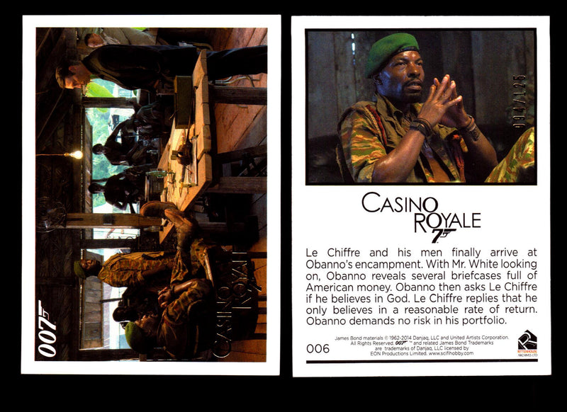 James Bond Archives 2014 Casino Royal Gold Parallel Card You Pick Number #6  - TvMovieCards.com