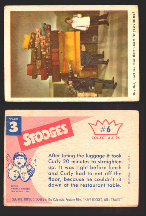 1959 Three 3 Stooges Fleer Vintage Trading Cards You Pick Singles #1-96 #6  - TvMovieCards.com
