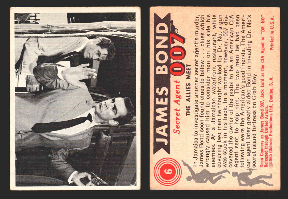 1965 James Bond 007 Glidrose Vintage Trading Cards You Pick Singles #1-66 6   The Allies Meet  - TvMovieCards.com