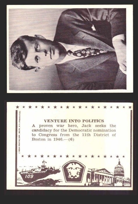 1963 John F. Kennedy JFK Rosan Trading Card You Pick Singles #1-66 6   Venture into Politics  - TvMovieCards.com