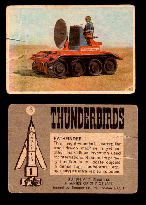 Thunderbirds Vintage Trading Card Singles #1-72 Somportex 1966 #6  - TvMovieCards.com